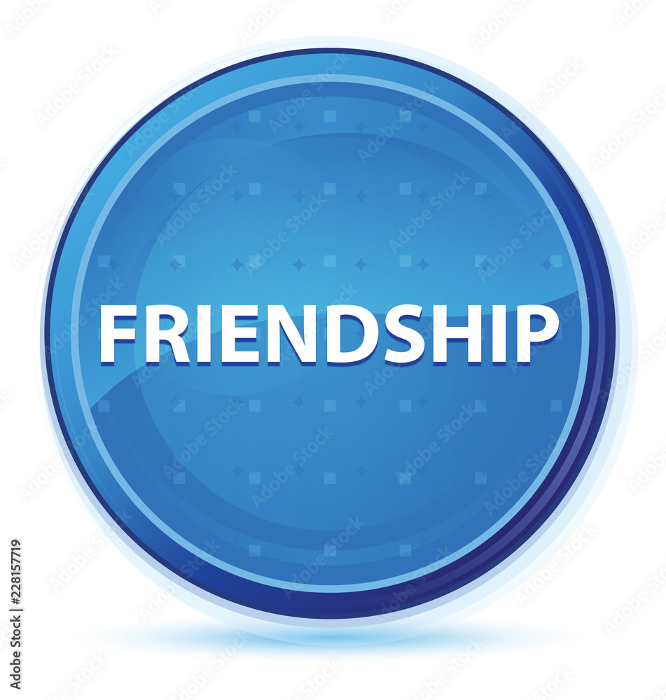 Friendship midnight blue prime round button Friendship midnight blue prime round button