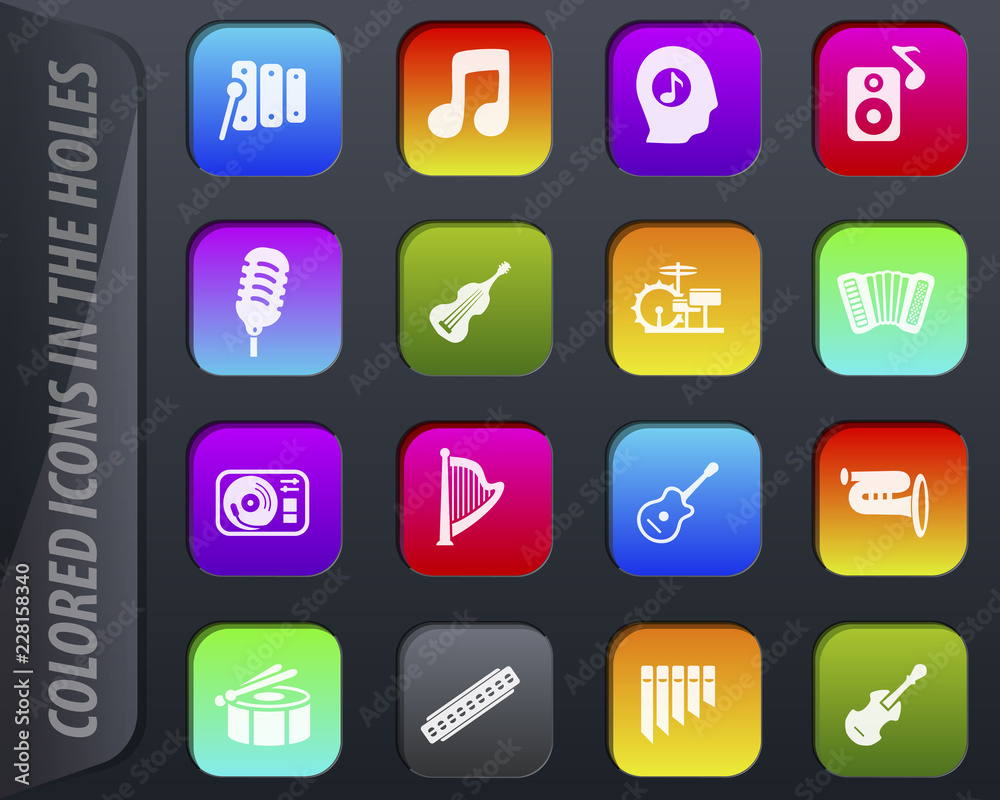 Music icons set Music icons set