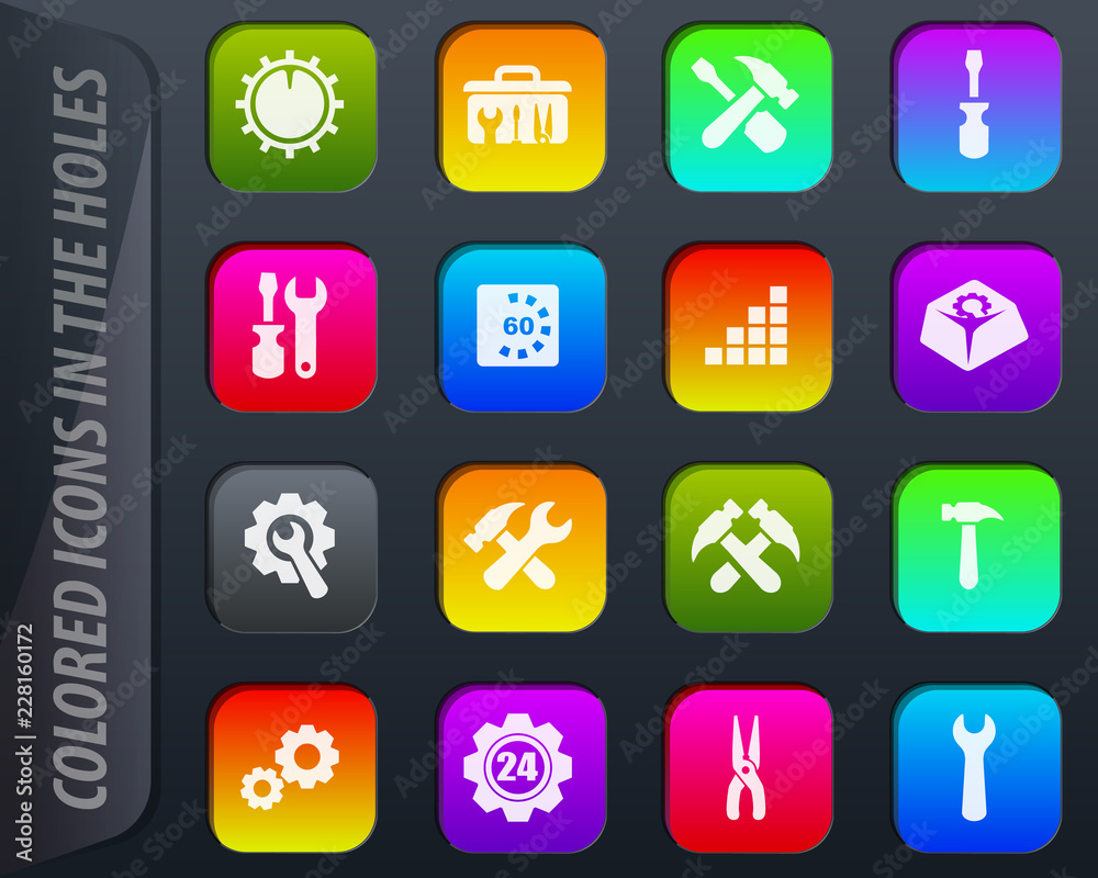 Setting icons set Setting icons set