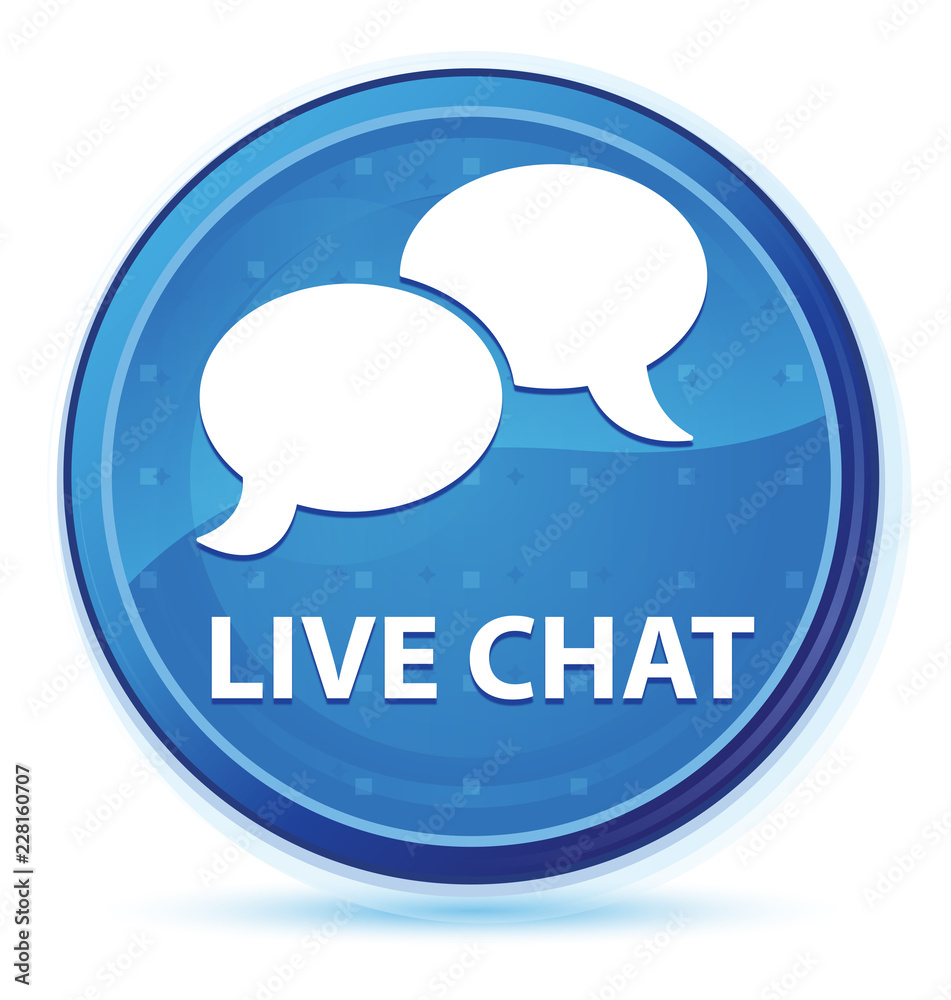 Live chat midnight blue prime round button Live chat midnight blue prime round button
