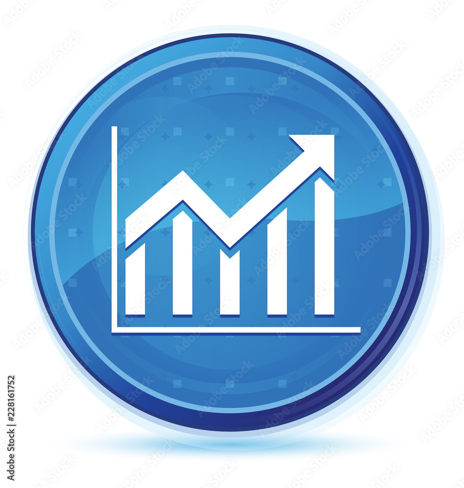 Statistics icon midnight blue prime round button Statistics icon midnight blue prime round button