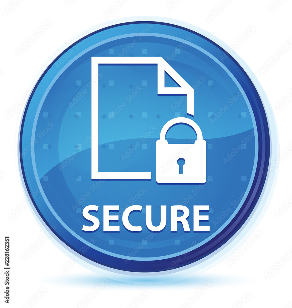 Secure (document page padlock icon) midnight blue prime round button Secure (document page padlock icon) midnight blue prime round button