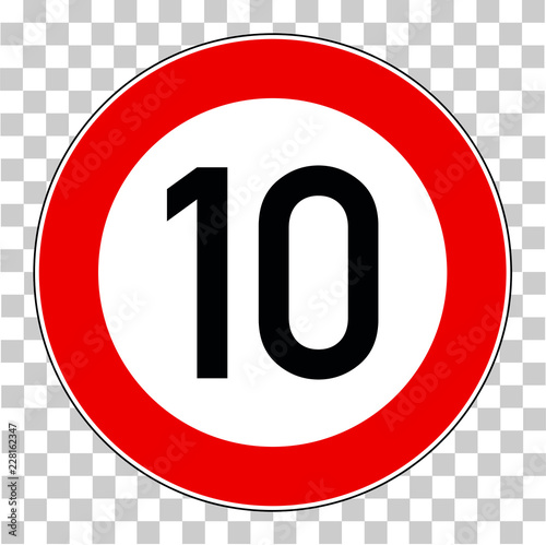 Verkehrsschild 10 Km/h