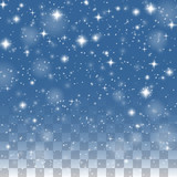Falling snow isolated on transparent background. Christmas winter holiday vector background. Snowfall christmas, falling snowstorm . Vector. Eps10.