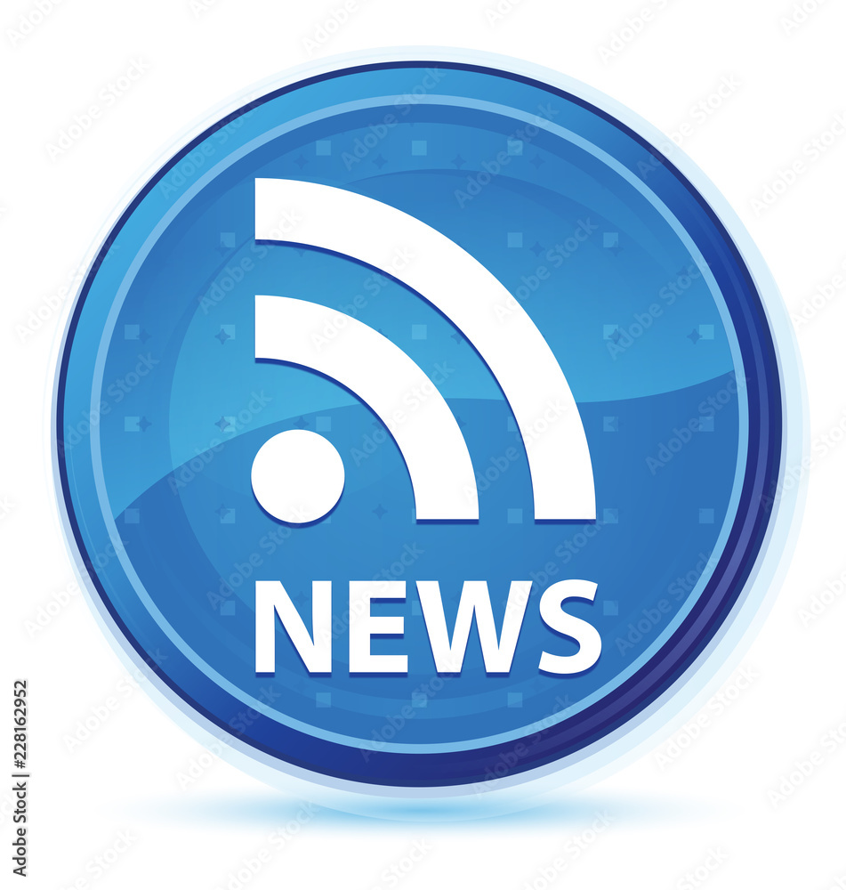 News (RSS icon) midnight blue prime round button