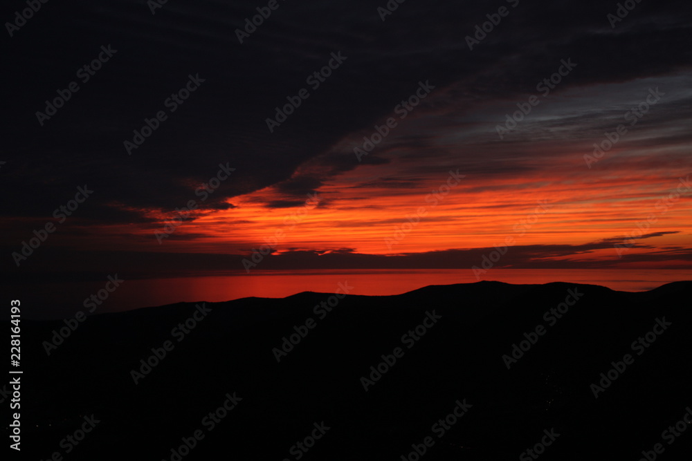 sunset over Budva 2