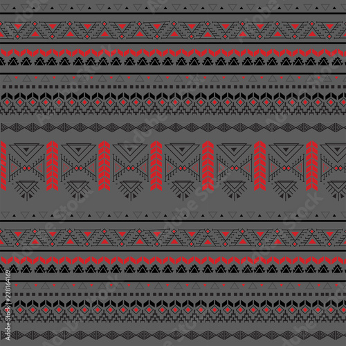 Tribal seamless pattern - Berber black signs ,vector illustration