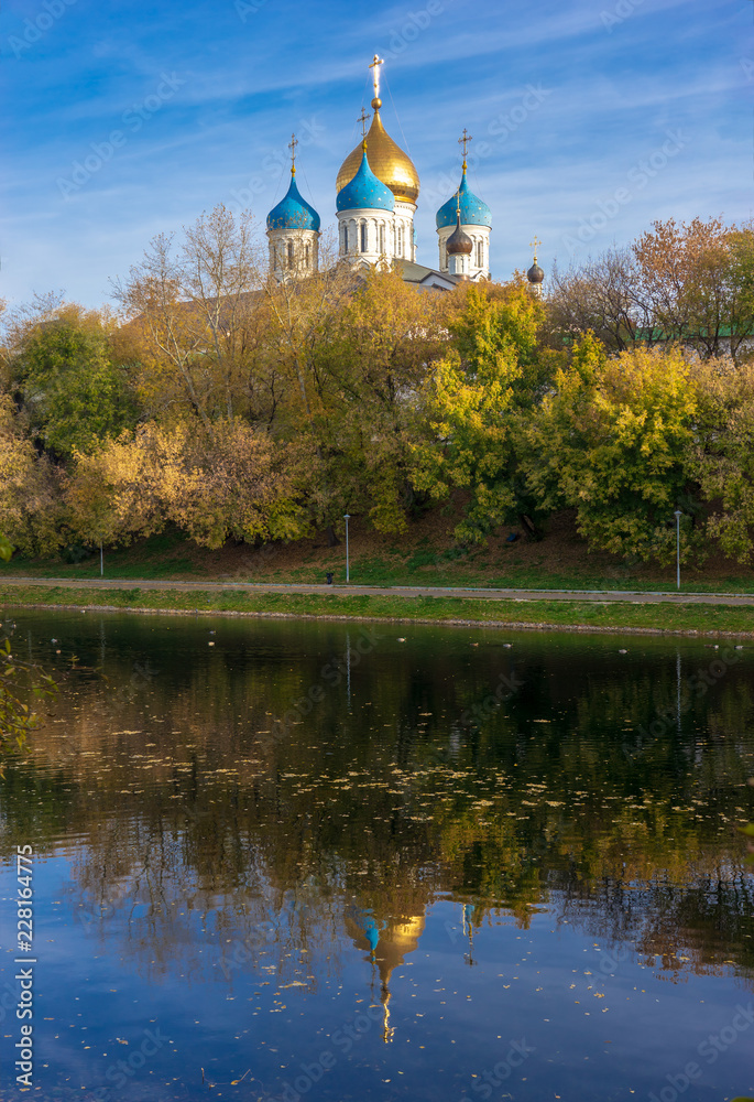 Novospassky monastery. Autumn. Moscow, Russia Novospassky monastery. Autumn. Moscow, Russia