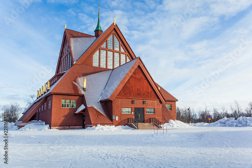 Canvas Print The Cathedral church of Kiruna, Sweden.