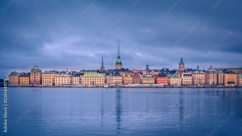 Fototapeta premium Scenic view of Gamla Stan the old town, Stockholm, Sweden