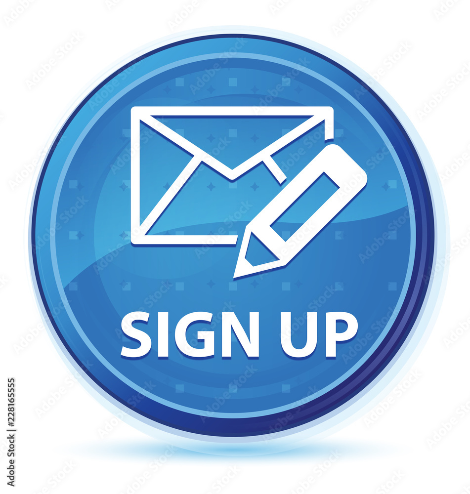 Sign up (edit mail icon) midnight blue prime round button Sign up (edit mail icon) midnight blue prime round button