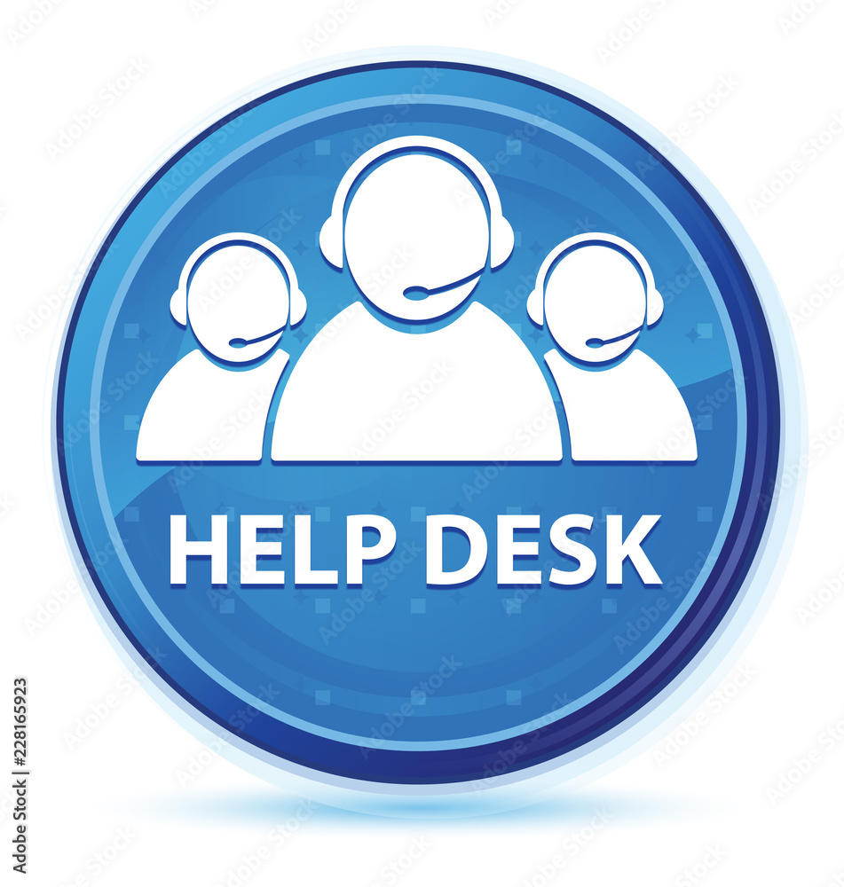 Help desk (customer care team icon) midnight blue prime round button