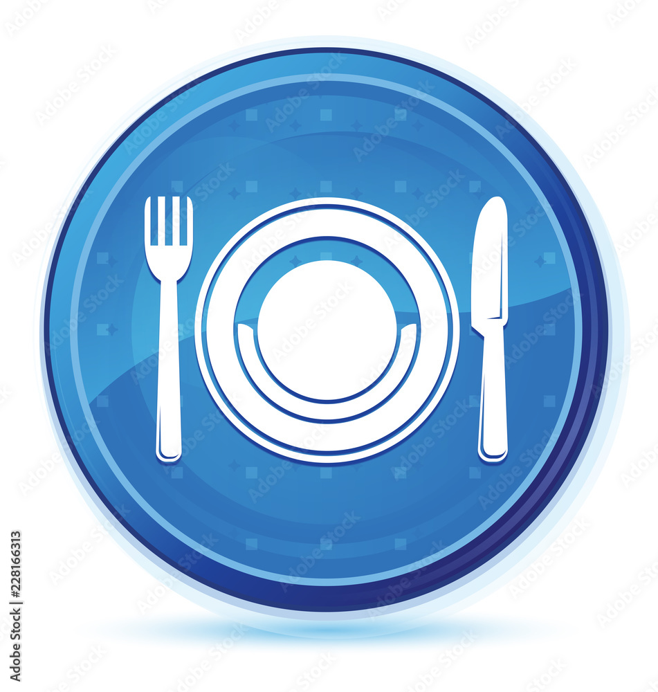 Food plate icon midnight blue prime round button Food plate icon midnight blue prime round button