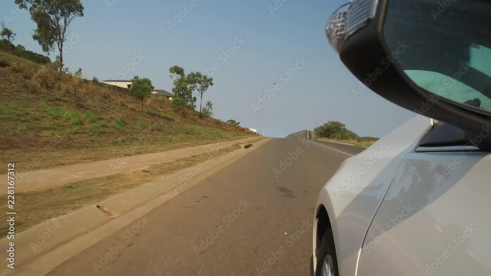 Kurvige Umleitungs-Strecke mit Außenkamera am Fahrzeug - Teil 2