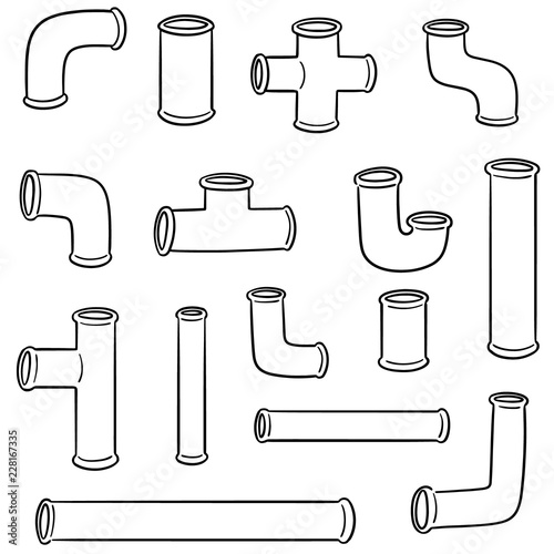vector set of pipe