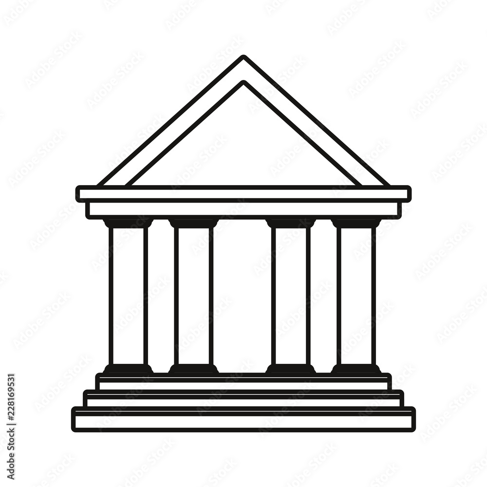 building school on white background outline building school on white background outline