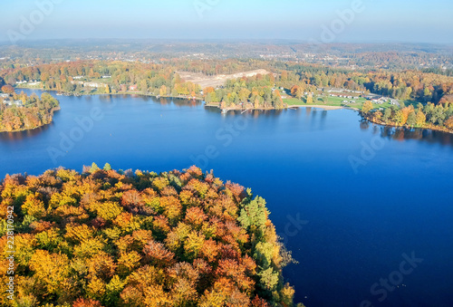 Fall in Swedesh nature - aerial view