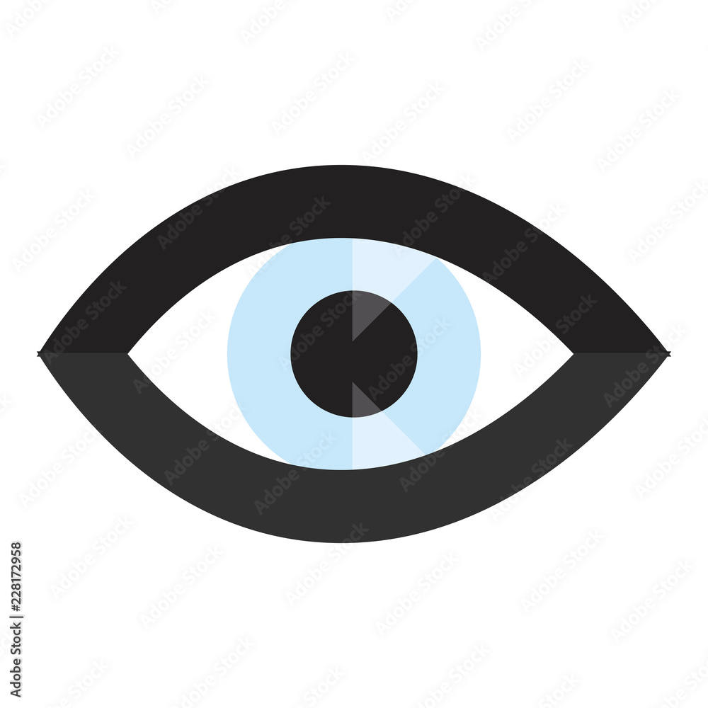 human eye isometric on white background human eye isometric on white background