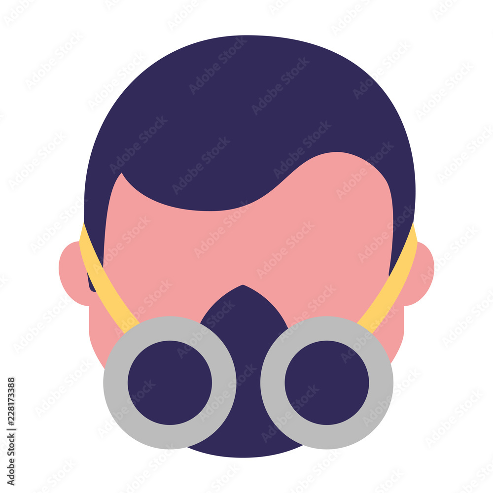 Fototapeta premium face character exterminator man mask