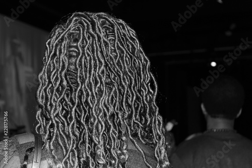 Canvas-taulu Black Woman with dreadlocks