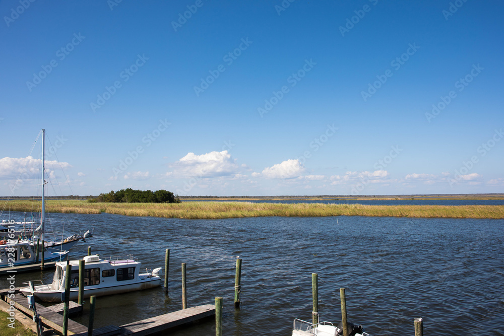 Obraz premium Apalachicola is a charming fishing town in Florida, USA