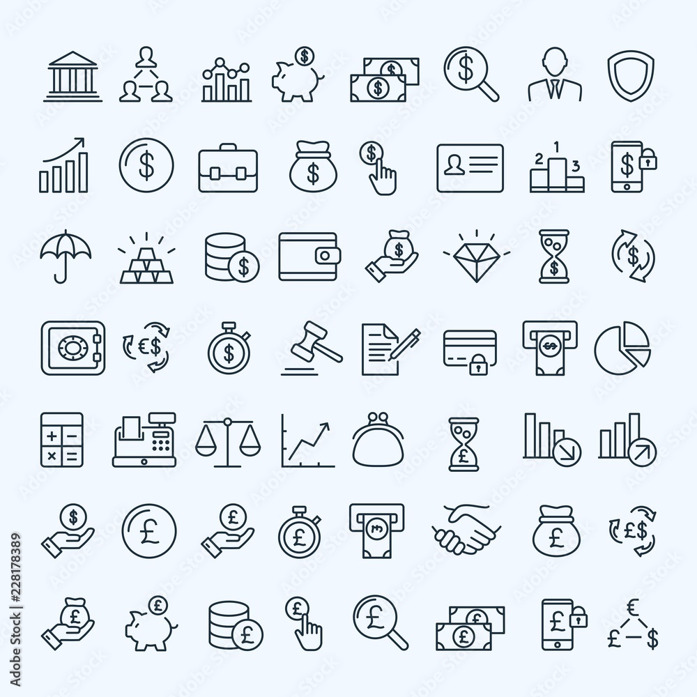 finance icons set finance icons set
