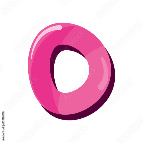 candy font pink number zero