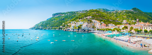 Fototapeta Naklejka Na Ścianę i Meble -  Town of Amalfi, Amalfi Coast, Campania, Italy
