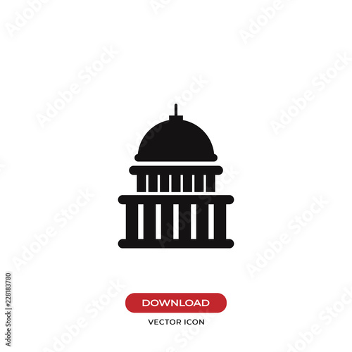 Capitol building vector icon