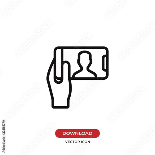 Selfie vector icon