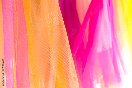 Beautiful backdrop of colorful fabric.