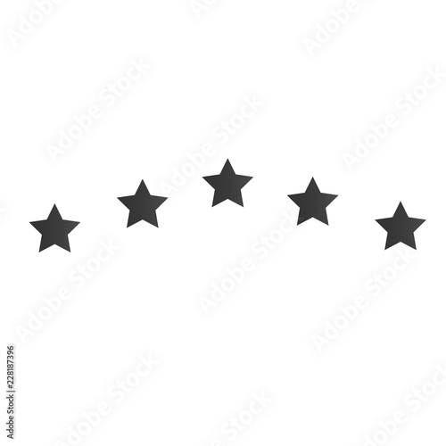 5 star icon vector illustration. For badge for website or app - stock infographics.