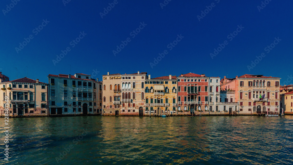 Houses by the Grand Canal in Venice, Italy