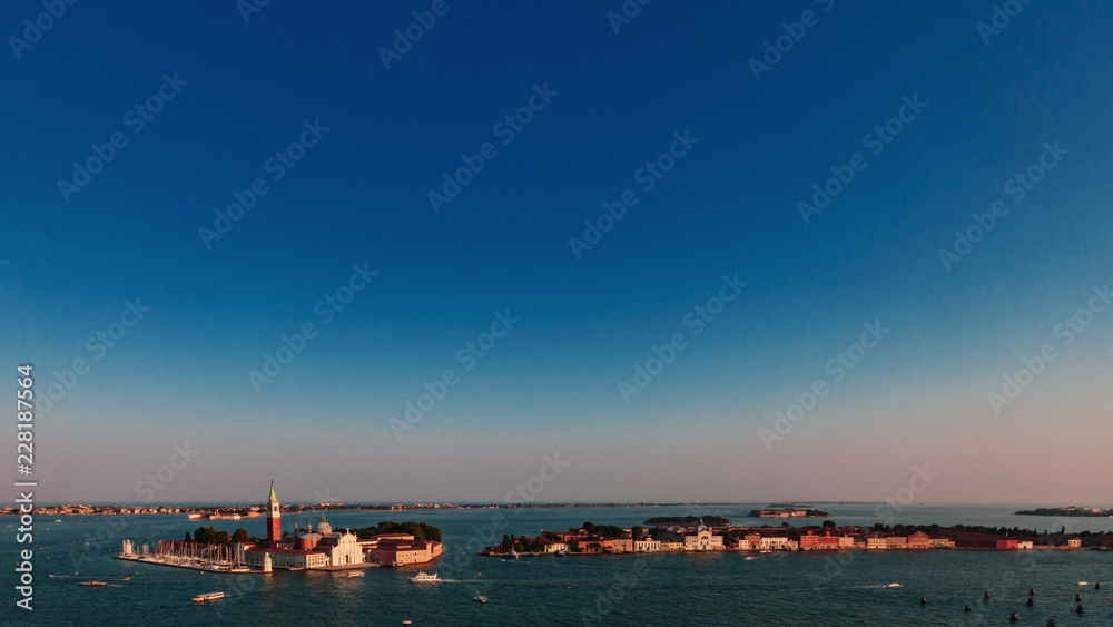 San Giorgio Maggiore and Giudecca at sunset in Venice, Italy