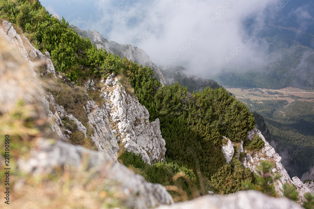 Mountain peaks and trails in summer time. Romania Mountain peaks and trails in summer time. Romania