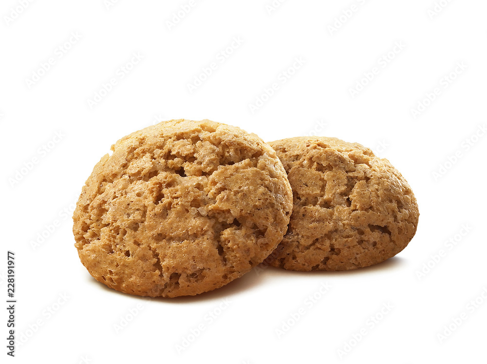 Fotografia macaroons cookies isolated on white background