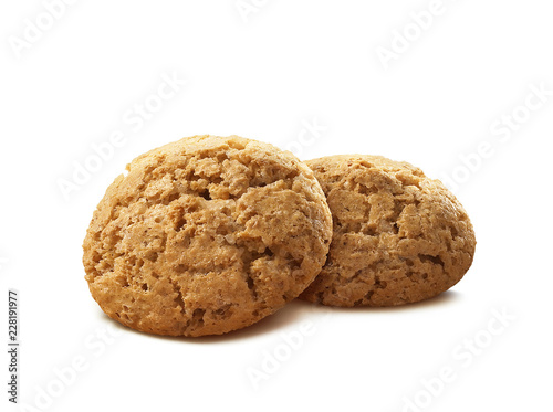 Tableau sur toile macaroons cookies isolated on white background