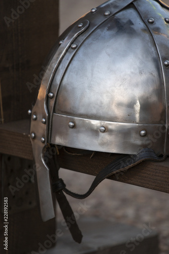 Medieval battle helmet