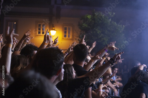 hands up on concert festival