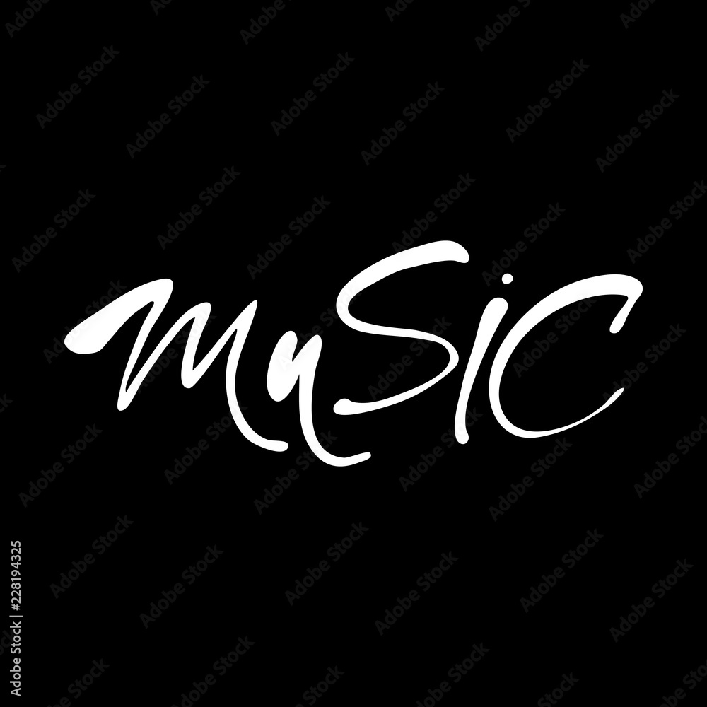 Obraz premium music lettering template