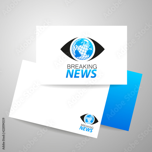breaking news logo template