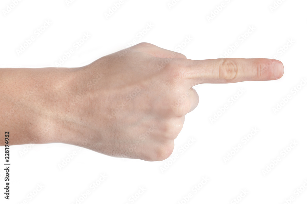 Gesture on a white background.