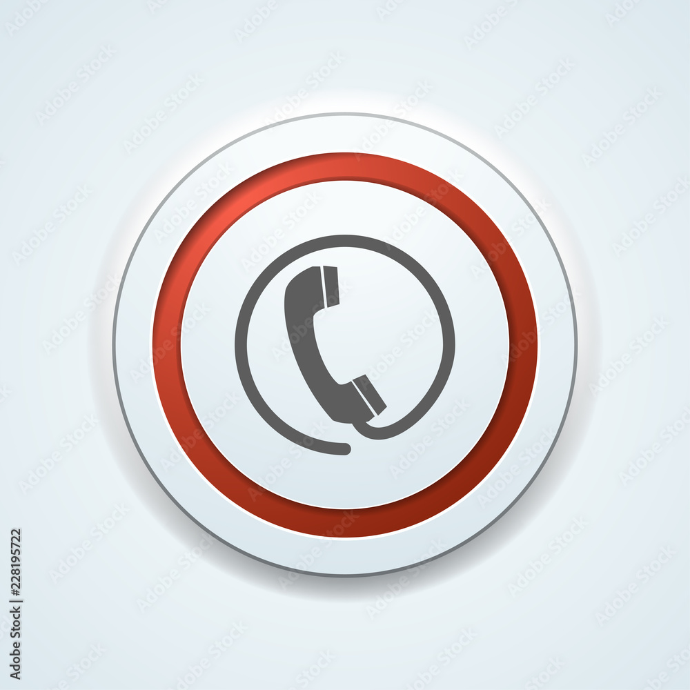 Contact Wire Pfone button illustration Contact Wire Pfone button illustration