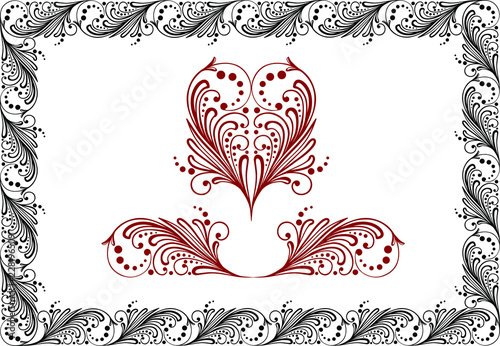 set of floral elements for design