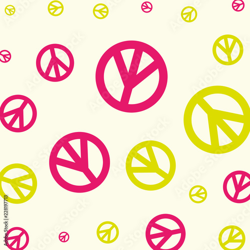 peace and love hippie vintage pattern
