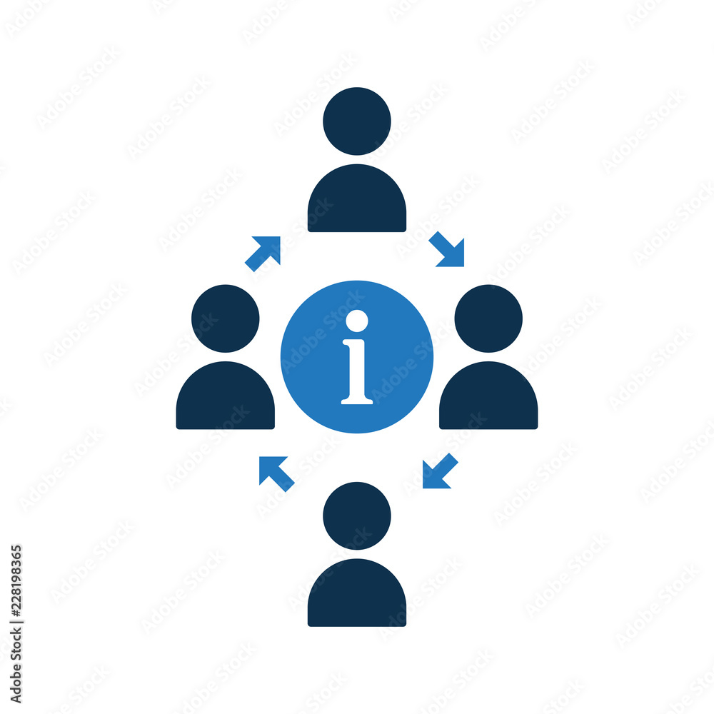 People connecting icon. Community icon with information sign. Teamwork icon and about, faq, help, hint symbol People connecting icon. Community icon with information sign. Teamwork icon and about, faq, help, hint symbol