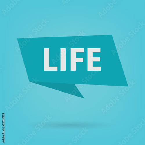 life word on a sticker- vector illustration