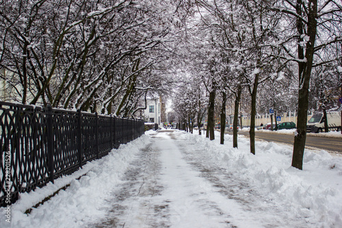 winter streets in the city © yaroslav1986