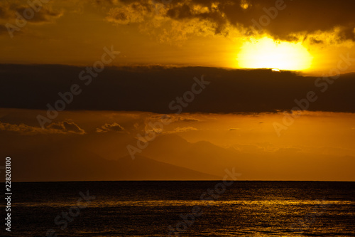 sunset over sea in Lombok indonesia