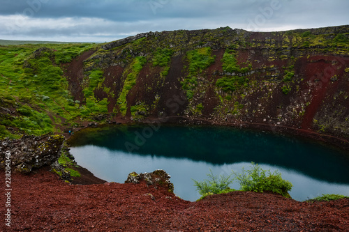 Kerid Volcanic Crater in Iceland, Europe